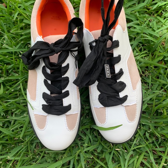 Zara 3 inch Contrasting colors flatform sneakers - Picture 3 of 8